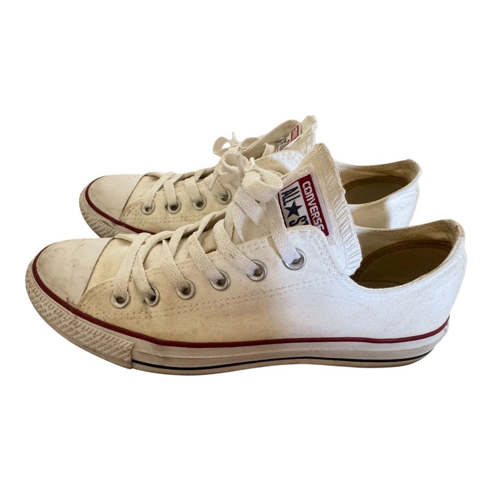CONVERSE Chuck Taylor All Star Low White Canvas Sneakers M7652 Womens 9 Mens 7